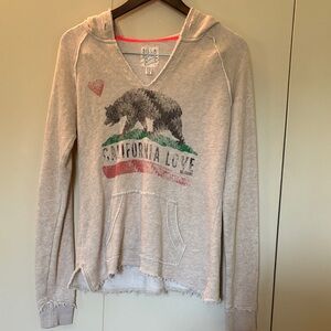 Billabong California Love V-Neck Sweater Beach Outdoor Coastal Cowgirl Size M